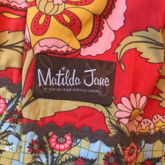 Matilda Jane Tomato Peasant Top size 8 - Picture 5 of 6